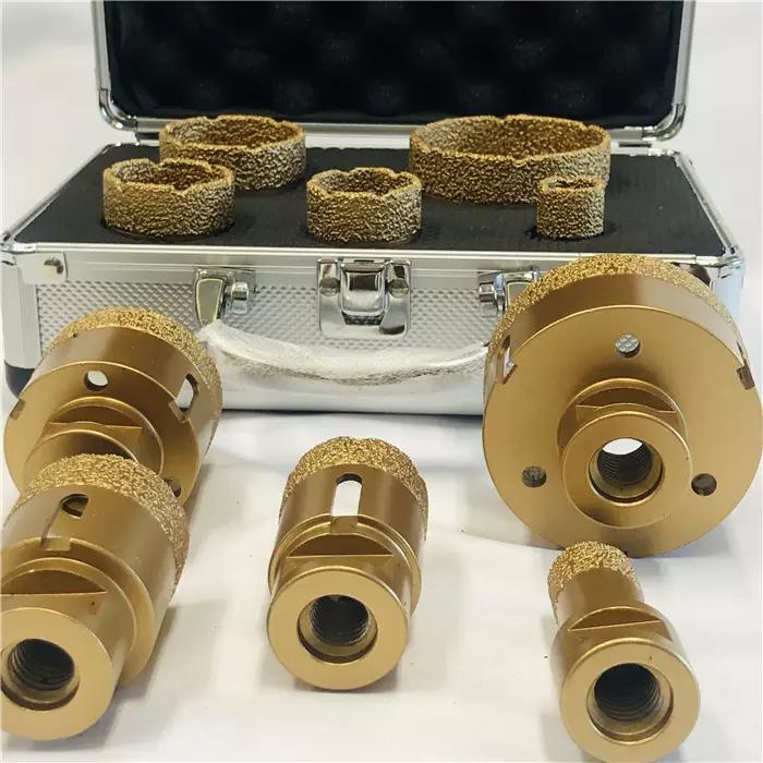 Ausgezeichnete Packung von 5 Teilen Vakuum mit M14 Diamond Fliesen Loch Säge Bohrer M14 für Fliesen mit Aluminiumbox