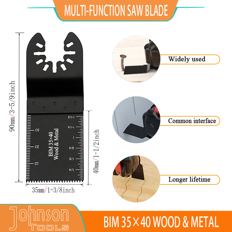 Heißer Verkauf 35x40mm BIM Oszillierende Multi -Werkzeugsägen -Klingen zum Schneiden von Holz, Kunststoff und Metall