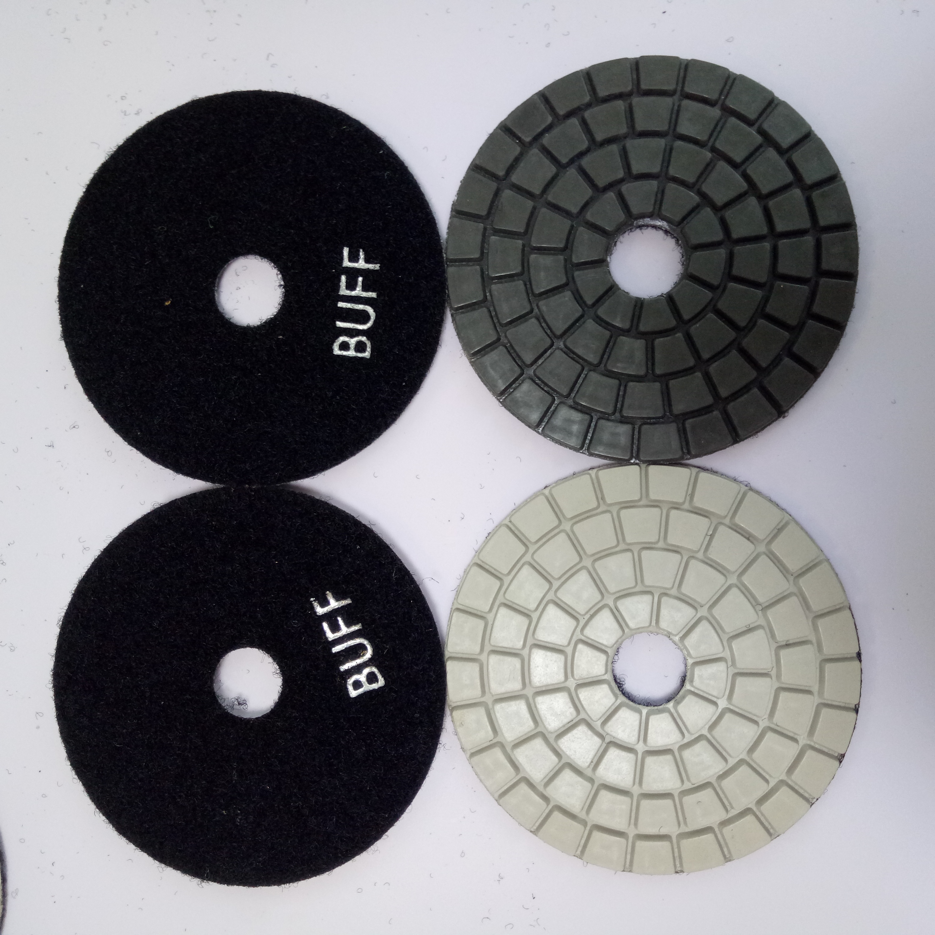Premium Black & White Diamond Polierpads 4 Zoll Puffer für Granit Marmor